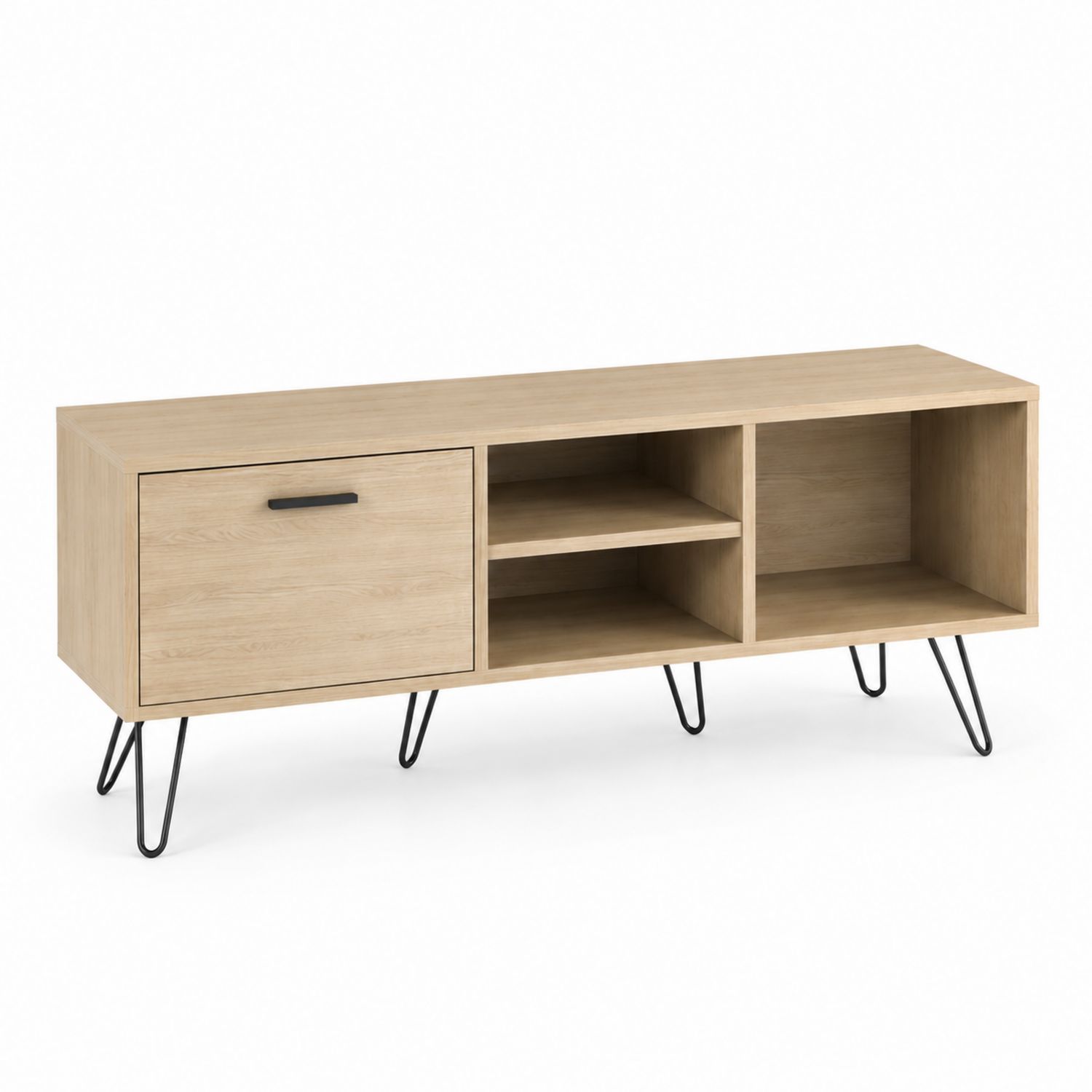 Szafka RTV z drewna z nogami metalowymi 140 cm
