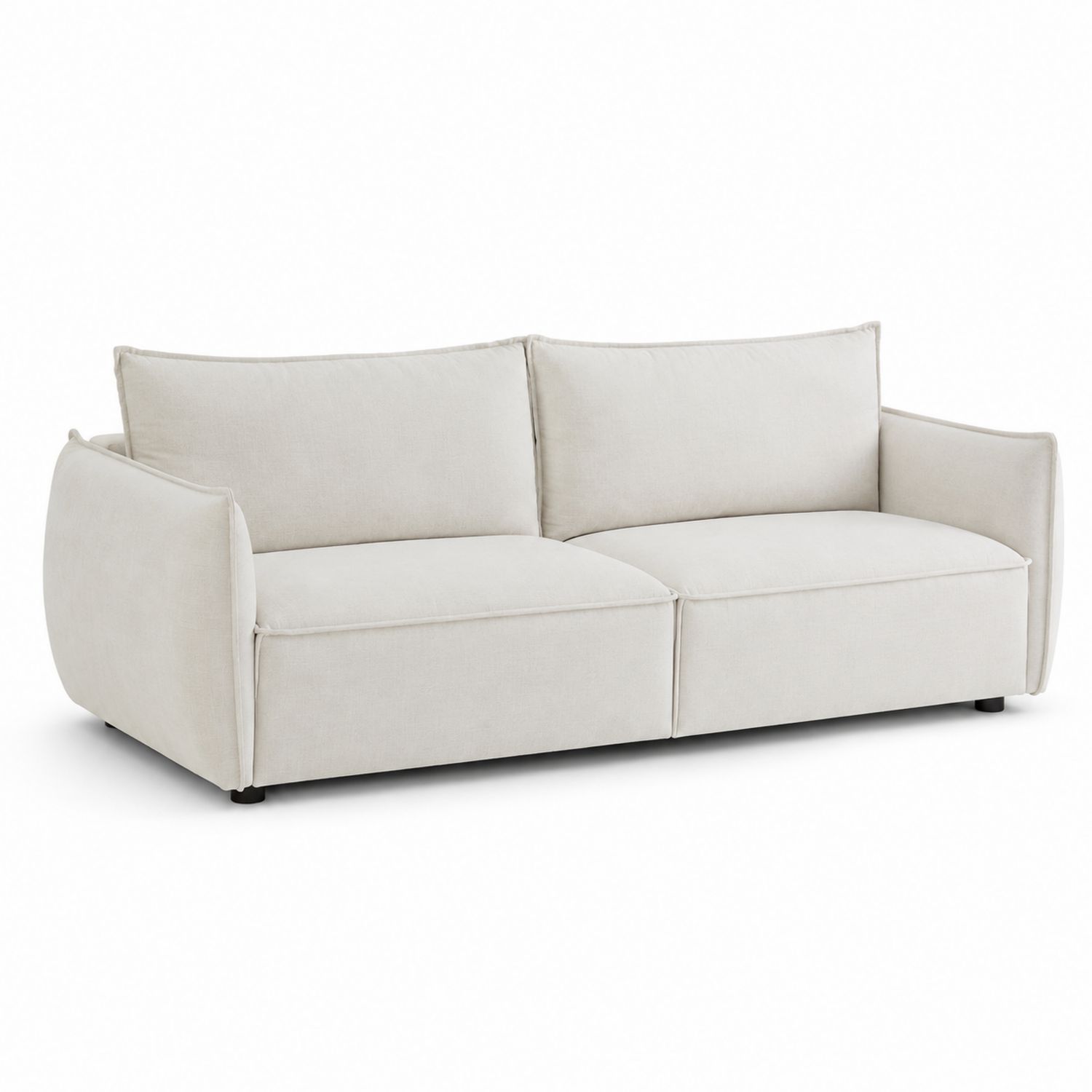 Trzyosobowa Sofa z Tkaniny Beżowa 200x95x85 cm