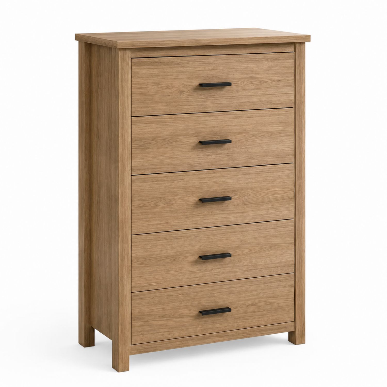 Komoda z 5 szufladami z drewna dębowego 120x80x40 cm