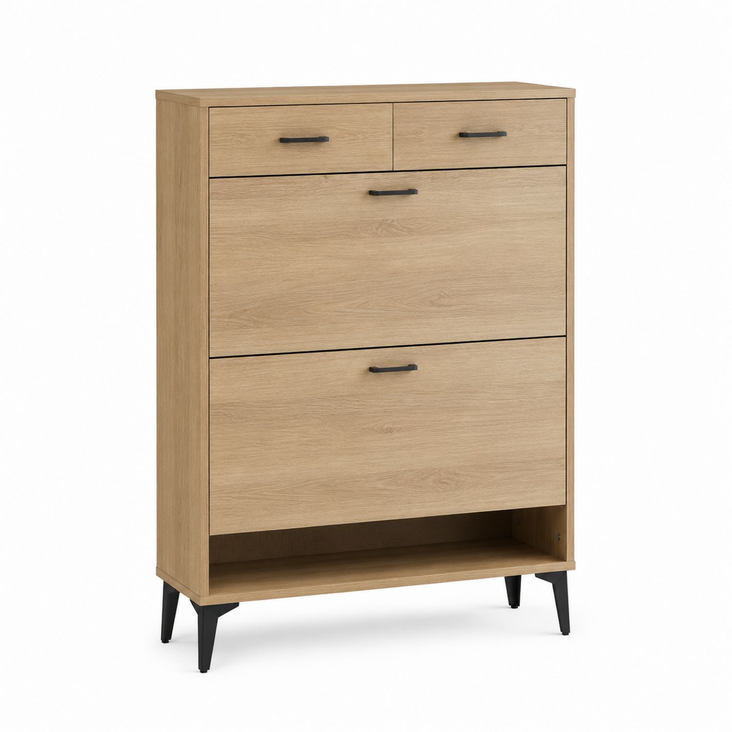 Komoda z płyty laminowanej z 2 szufladami i 2 szafkami