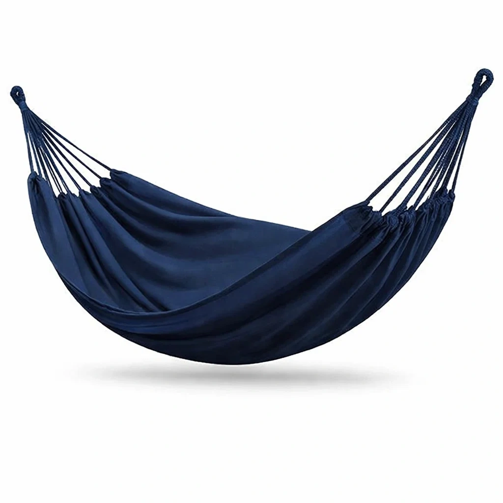 Hamac en tissu de coton Bleu Marine 200x100 cm-furnoveta