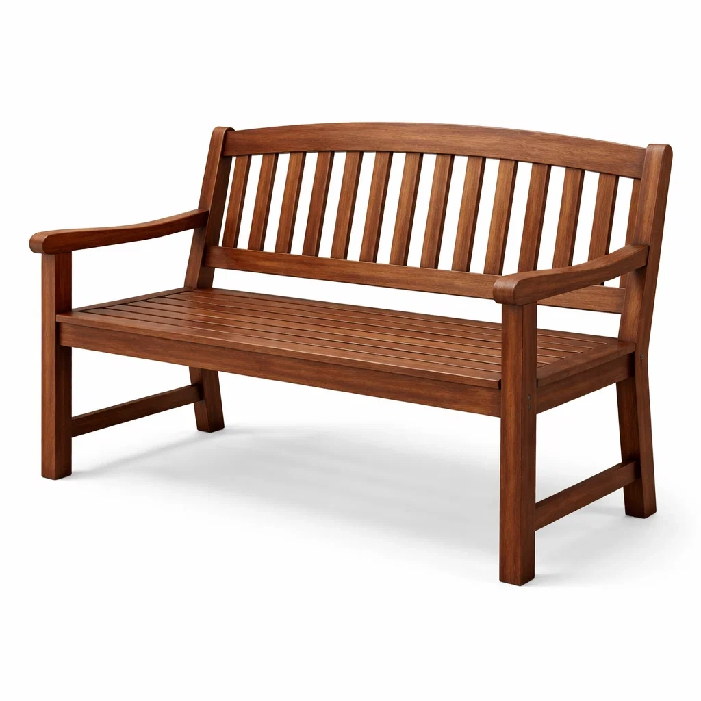 Banc de jardin en bois d'acacia brun 120 cm-furnoveta