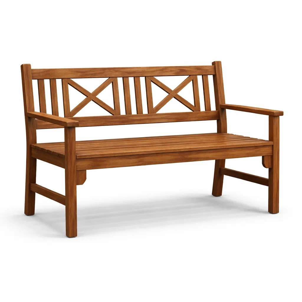 Banc de jardin en bois d'acacia 120x60x85 cm-furnoveta