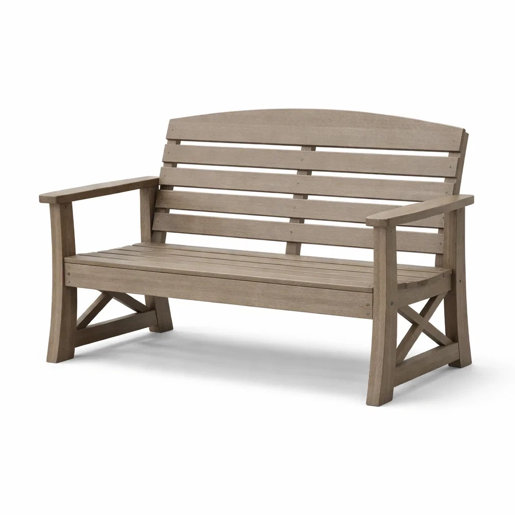 Banc de jardin en bois d'acacia Gris-furnoveta