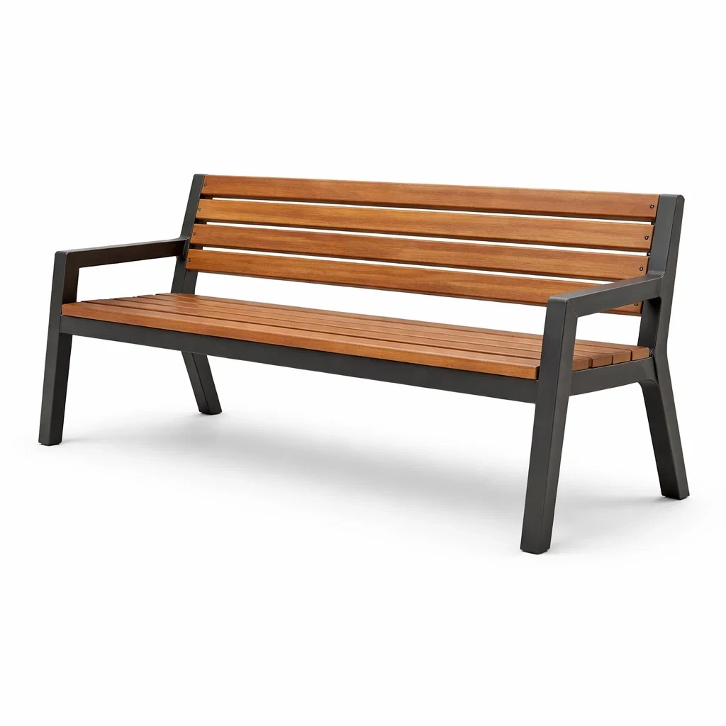 Banc en bois d'acacia et aluminium-furnoveta