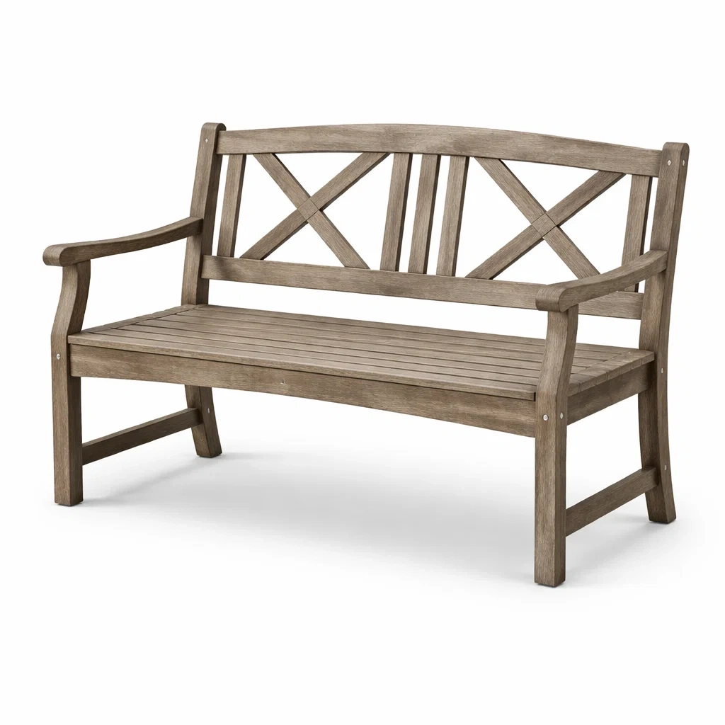 Banc de jardin en bois d'acacia 120 cm-furnoveta