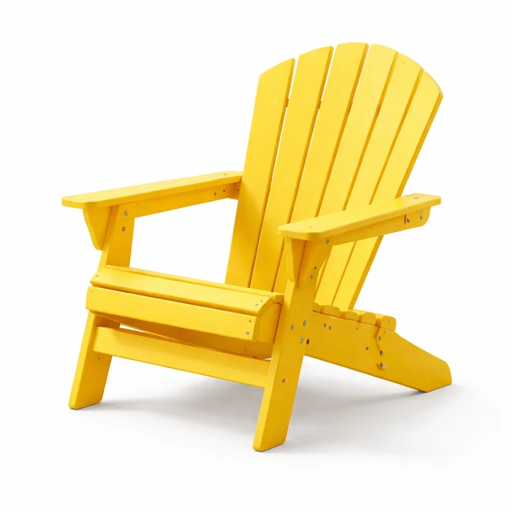 Chaise Adirondack en bois jaune-furnoveta