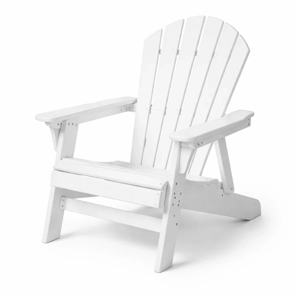 Chaise Adirondack en bois composite Blanc-furnoveta