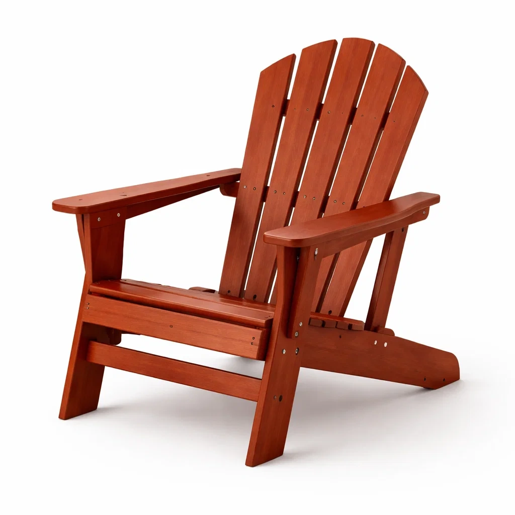 Chaise Adirondack en bois d'acacia Rouge 86x75x90 cm-furnoveta