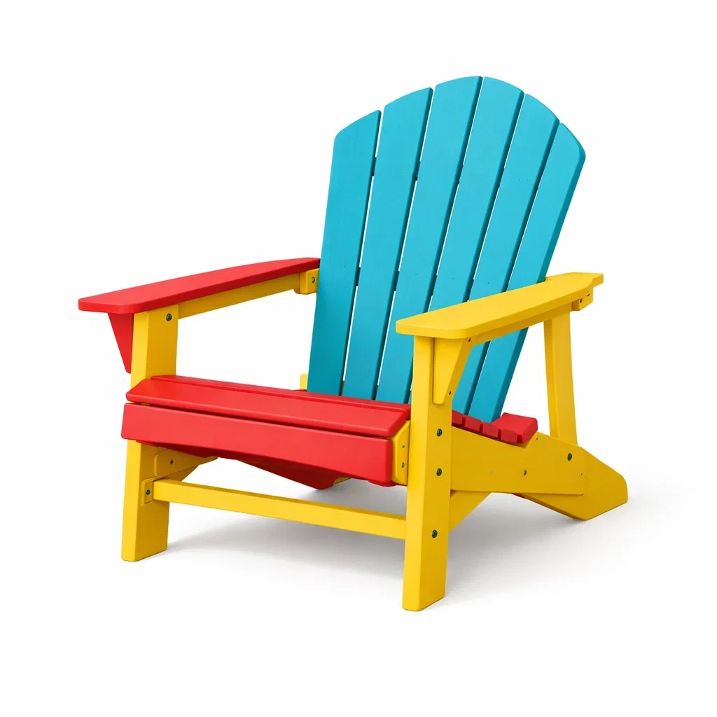 Chaise Adirondack en Plastique Recyclé Multicolore-furnoveta