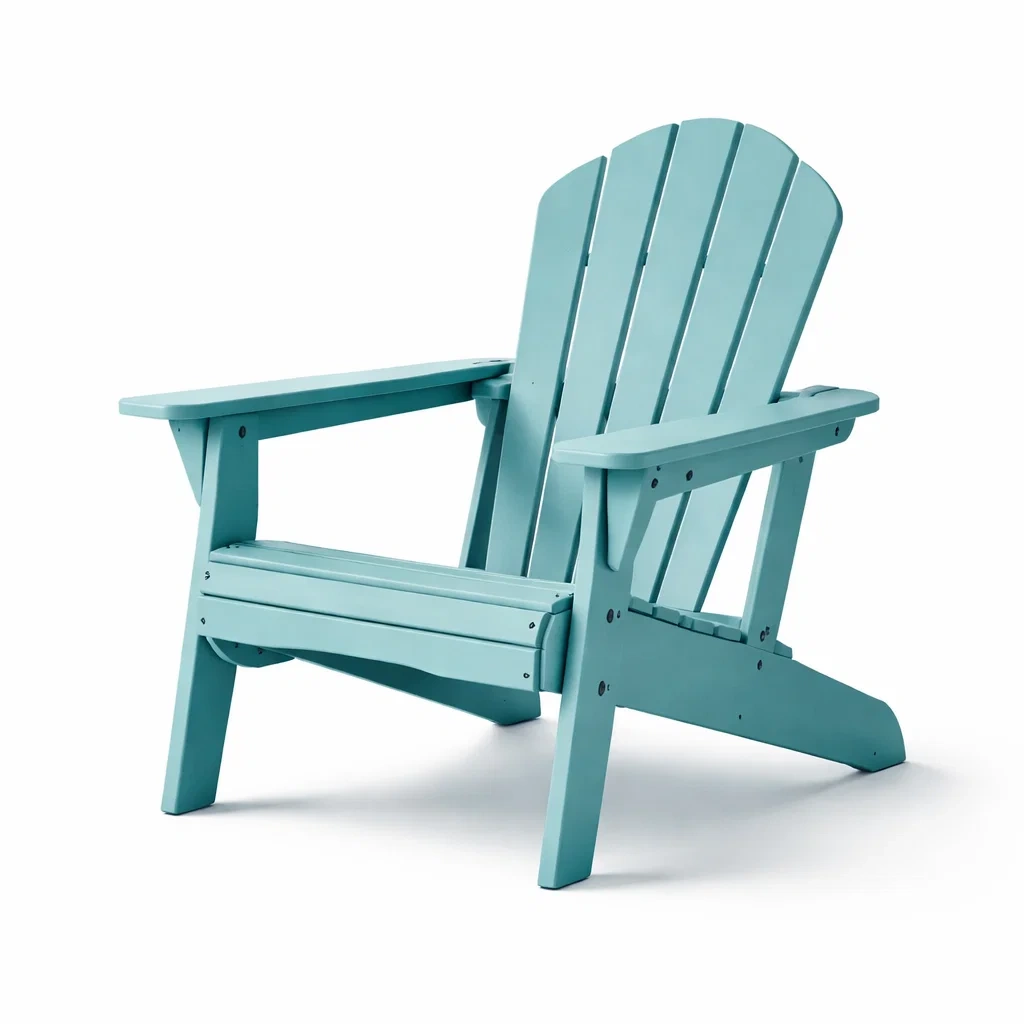 Chaise Adirondack en Bois Composite Bleu Clair-furnoveta