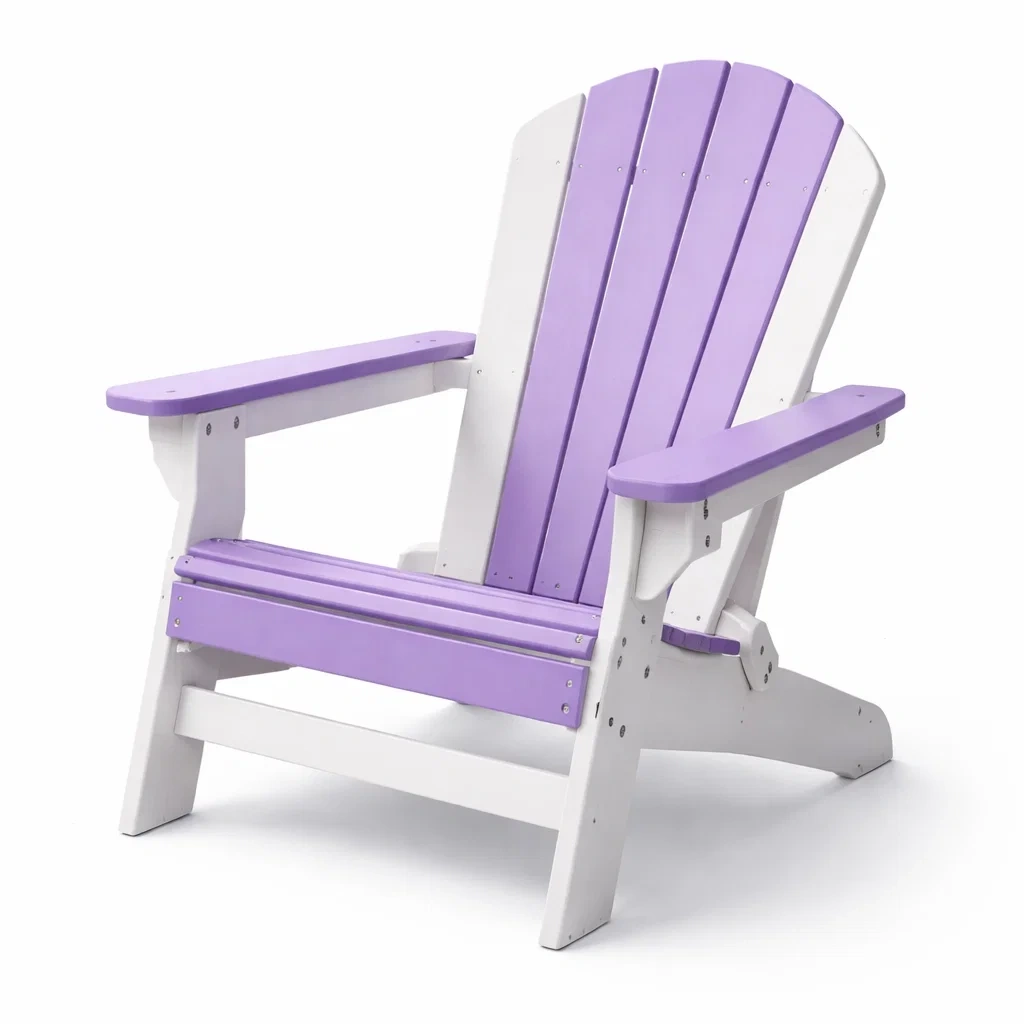 Chaise de jardin en bois composite Lilas et Blanc-furnoveta
