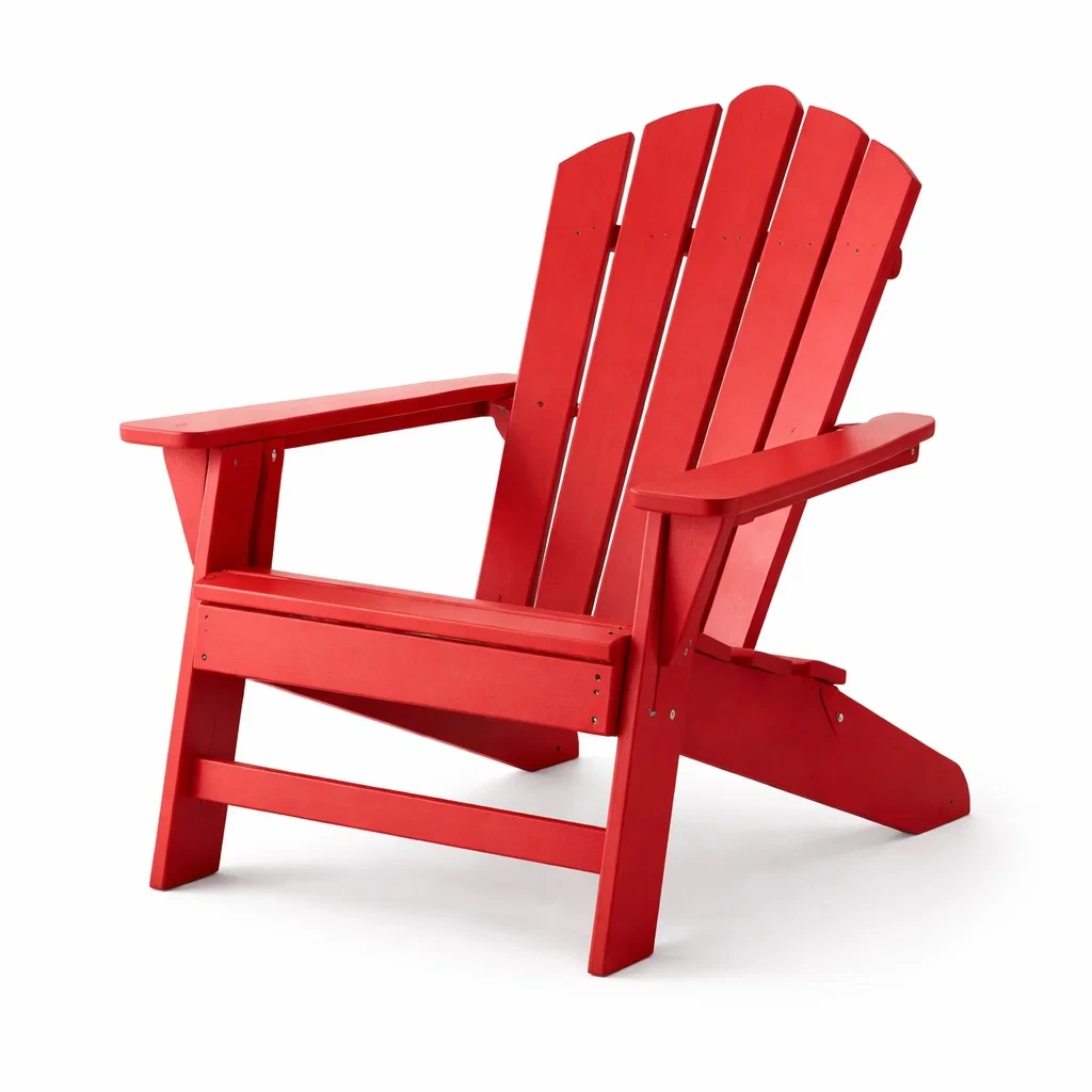 Chaise Adirondack en bois rouge pour extérieur-furnoveta
