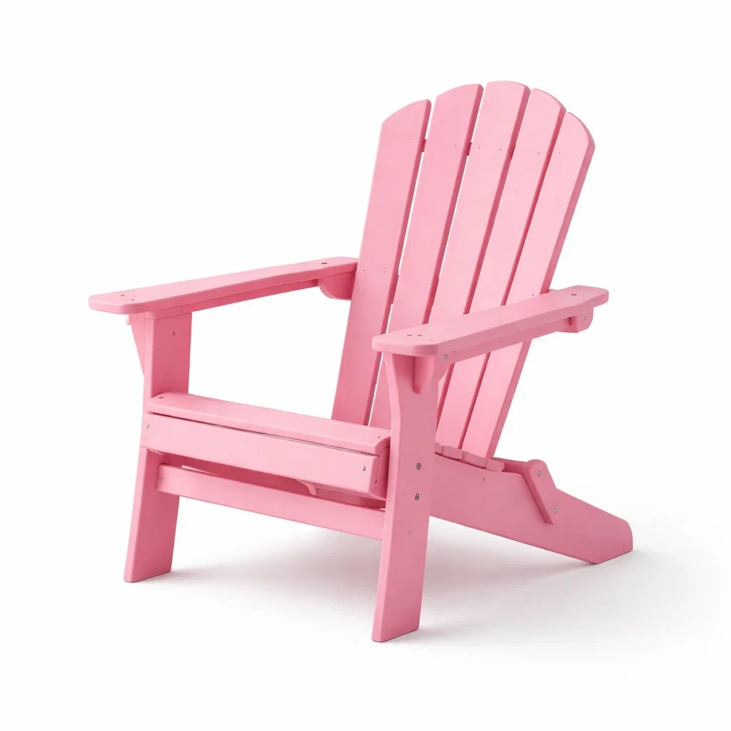 Chaise Adirondack en bois pour enfants - Rose-furnoveta