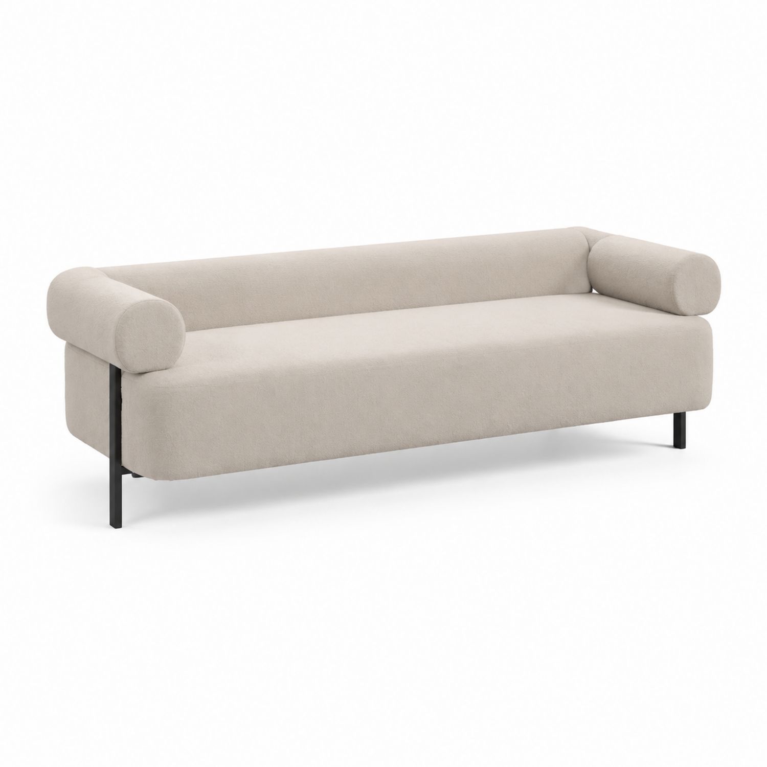 Sofa tkanina poliestrowa stal Beżowa-Casavivarte