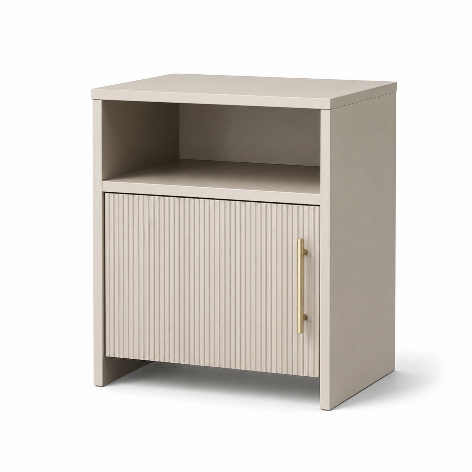 Szafka nocna MDF z uchwytem metalowym Beżowy 50x40x60 cm-Casavivarte