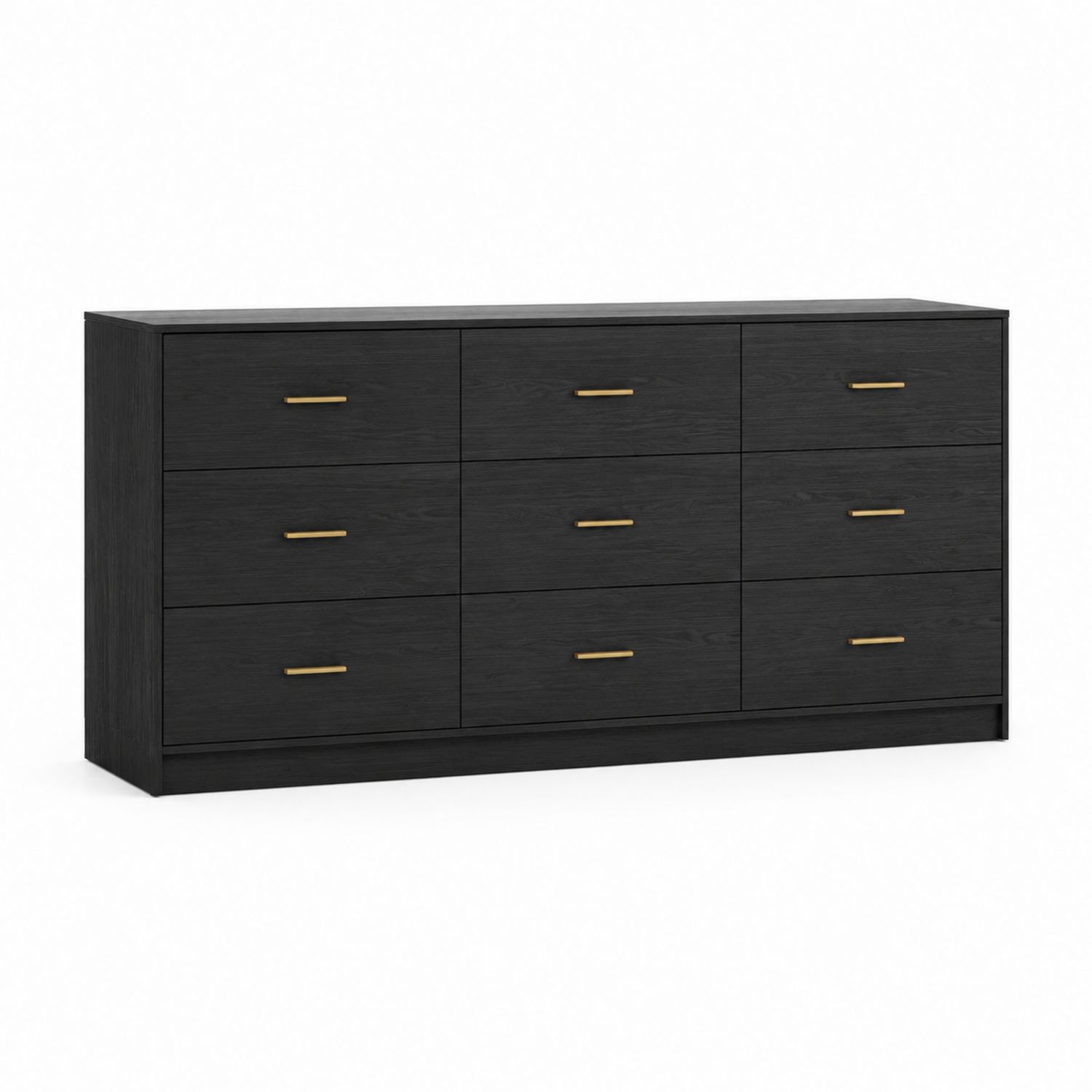 Czarna Komoda z 9 Szufladami z MDF-Casavivarte