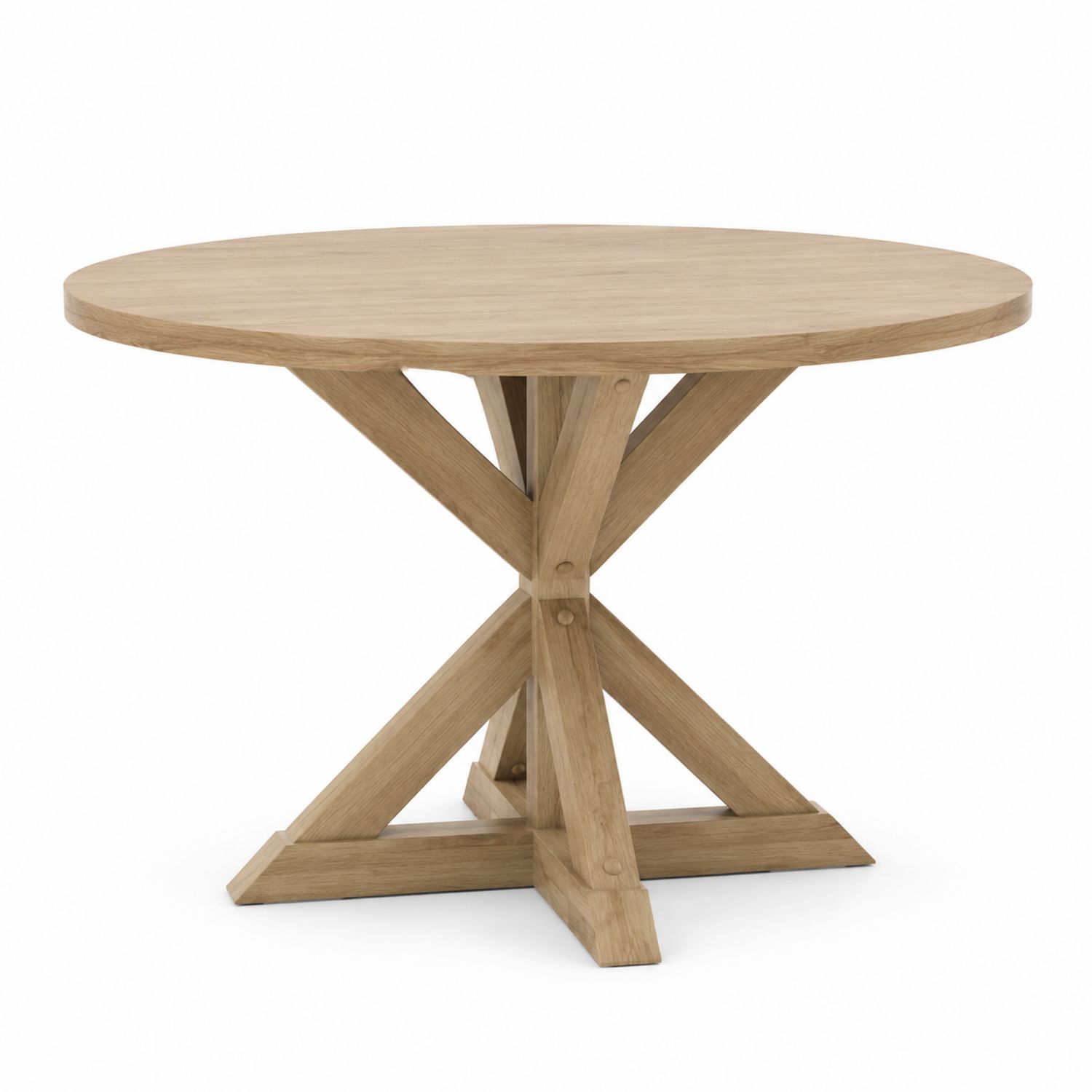 Stół jadalniany okrągły z drewna dębowego 120 cm-Casavivarte
