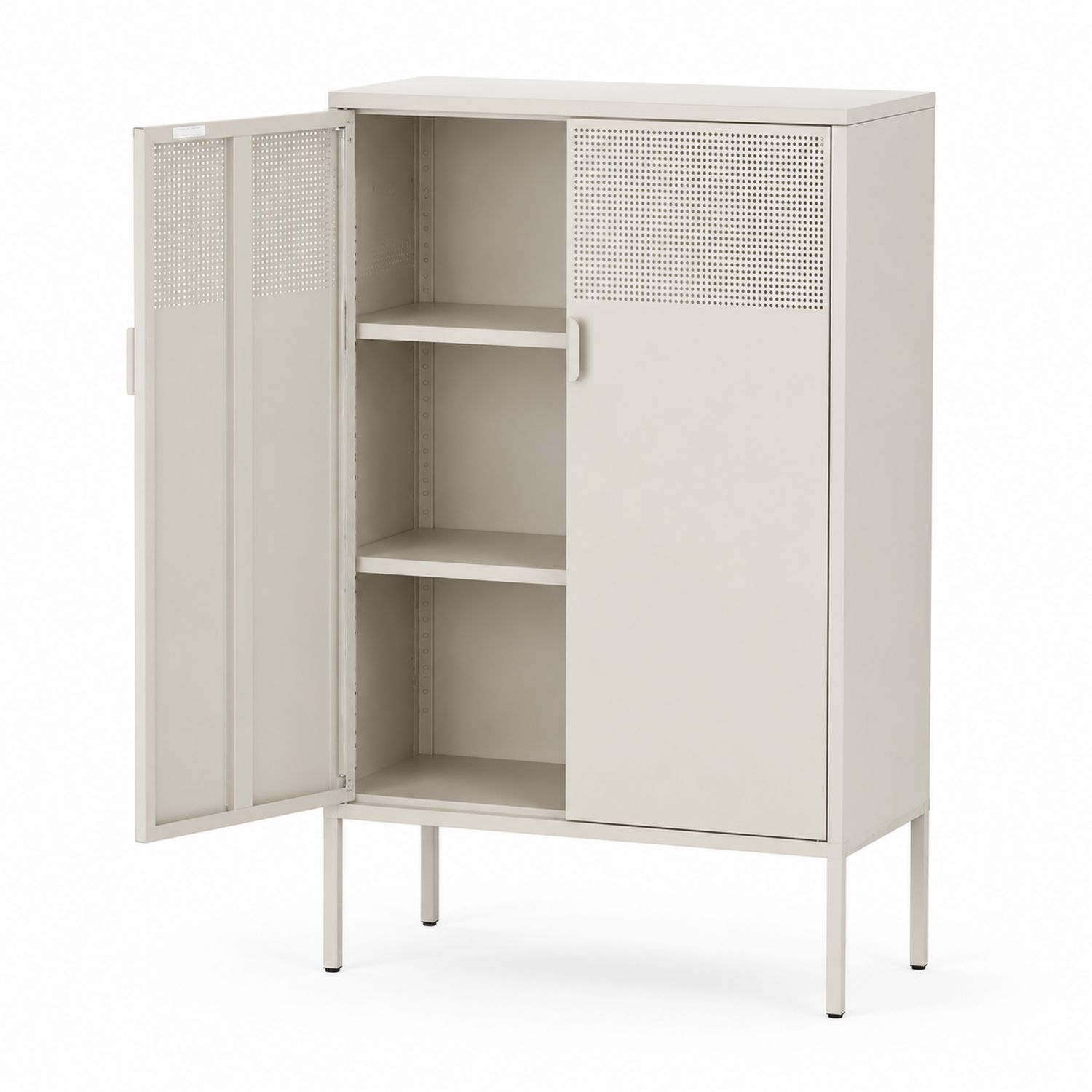 Metalowa szafka z perforowanymi drzwiami stalowa 160cm x 80cm x 40cm-Casavivarte