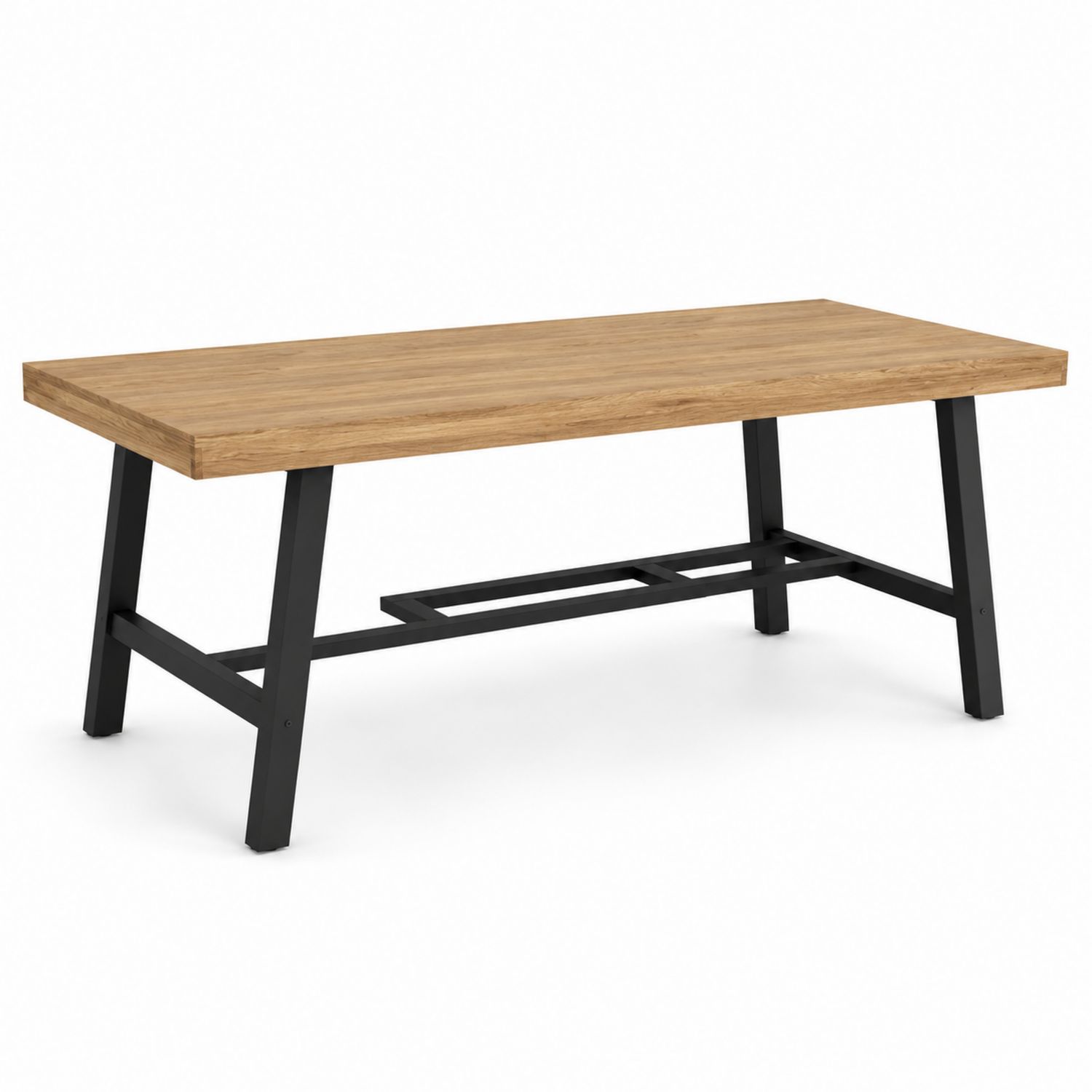 Stół do jadalni 200x90 cm drewno metal czarny-Casavivarte