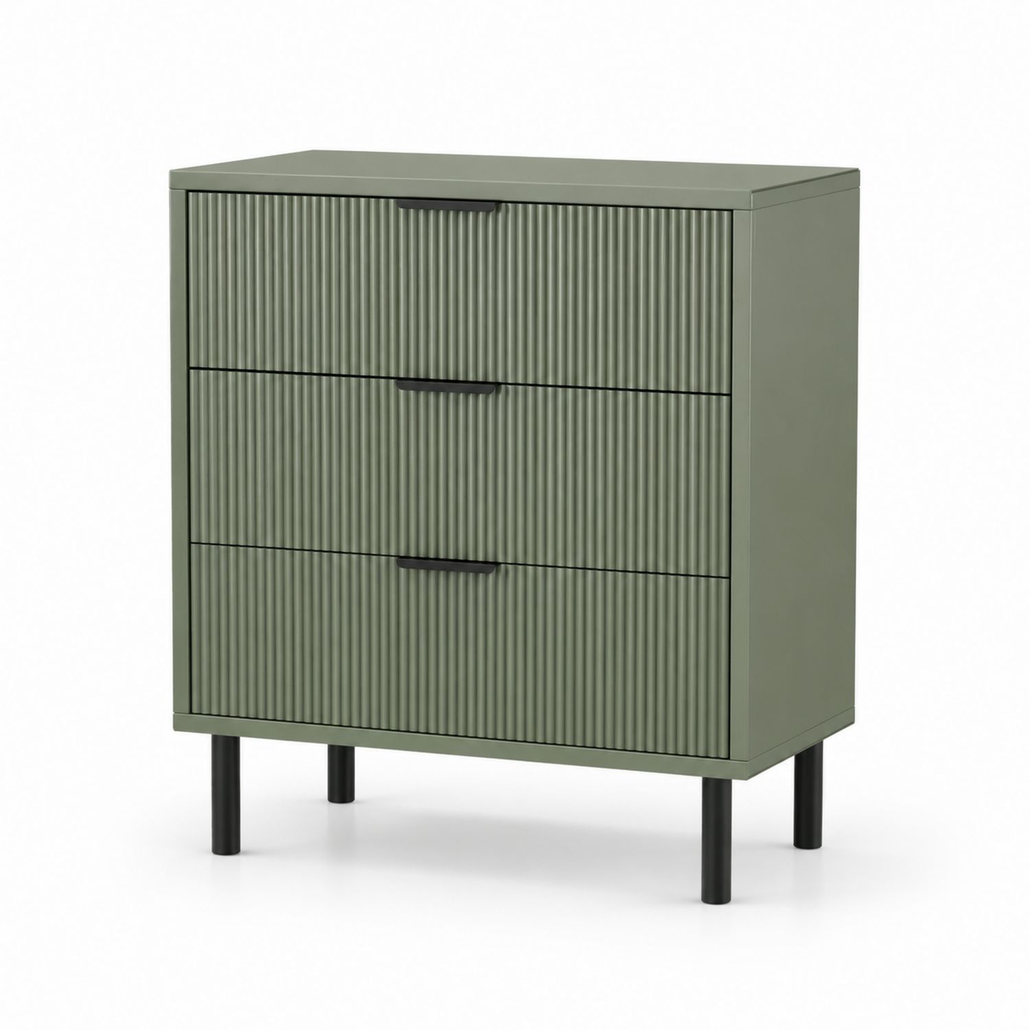 Komoda z 3 szufladami MDF Metal Zielony 80cm-Casavivarte