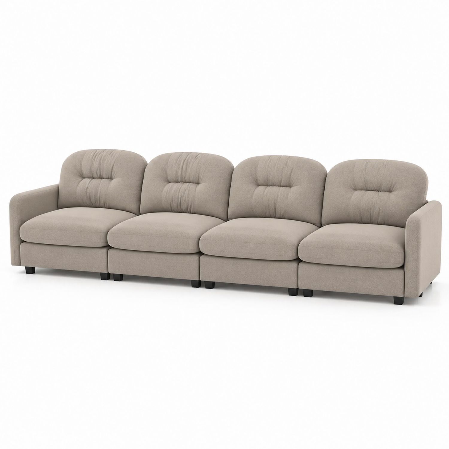 4-osobowa sofa modułowa z tkaniny beżowa-Casavivarte