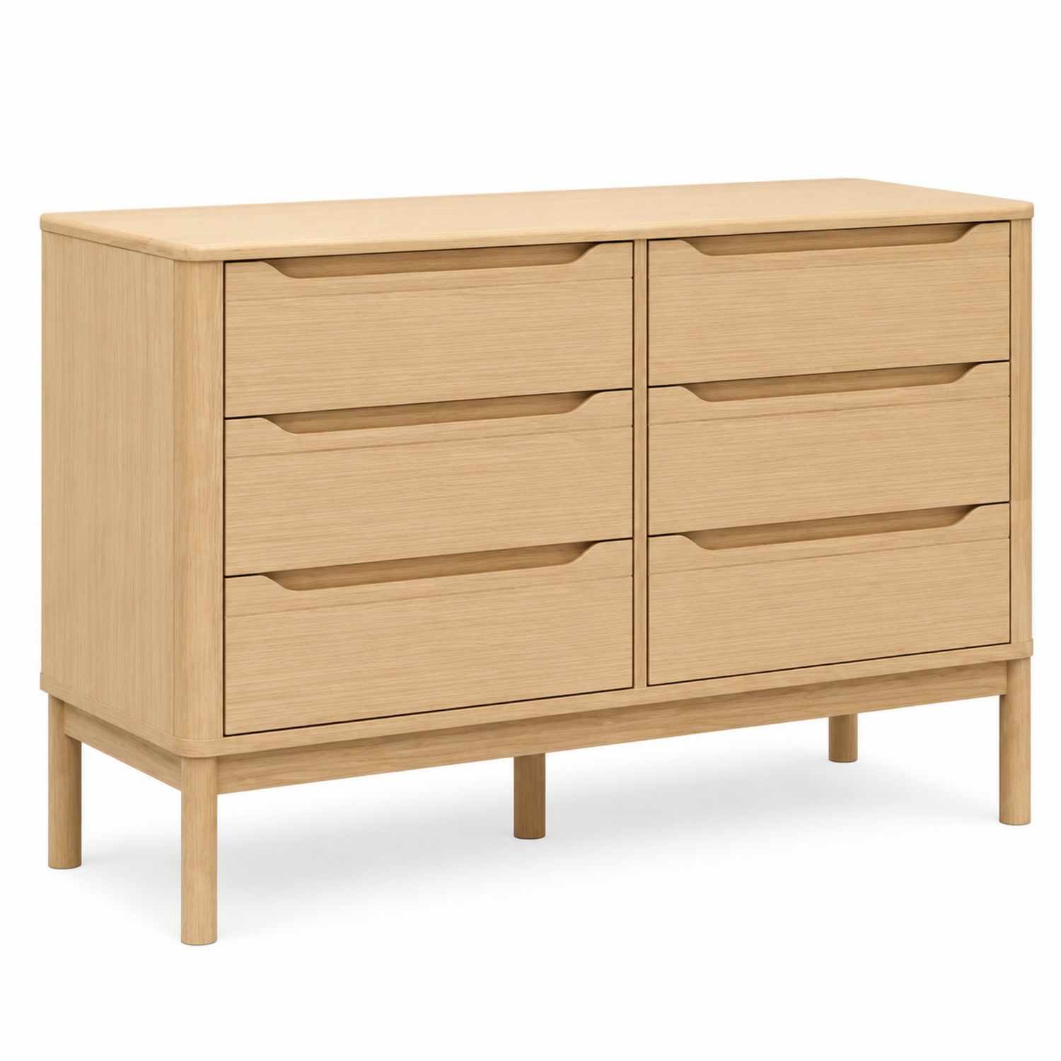 Dębowa Komoda z 6 Szufladami 120x45x75 cm-Casavivarte