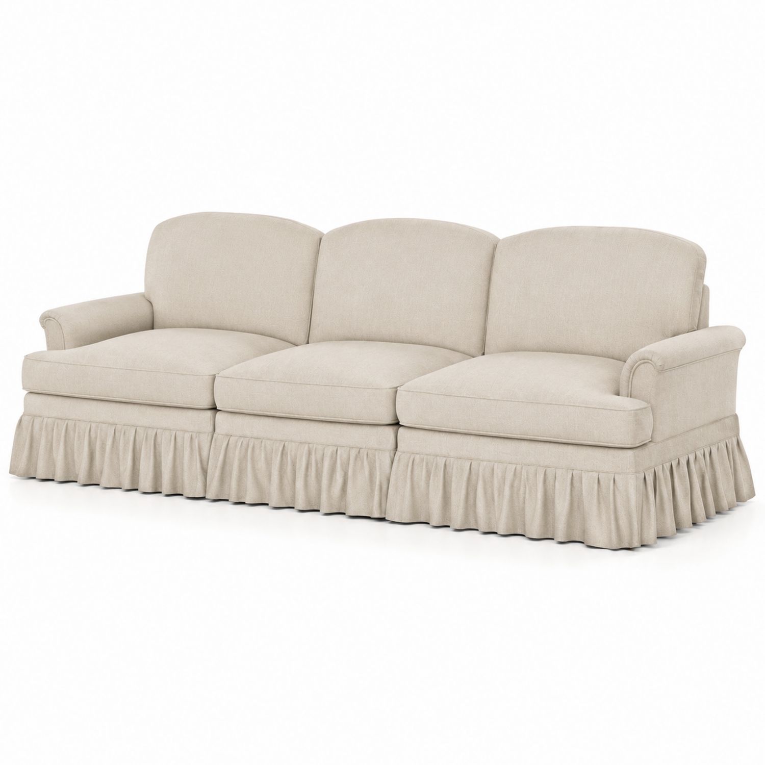 Sofa trzyosobowa z tkaniny bawełnianej Beżowa-Casavivarte