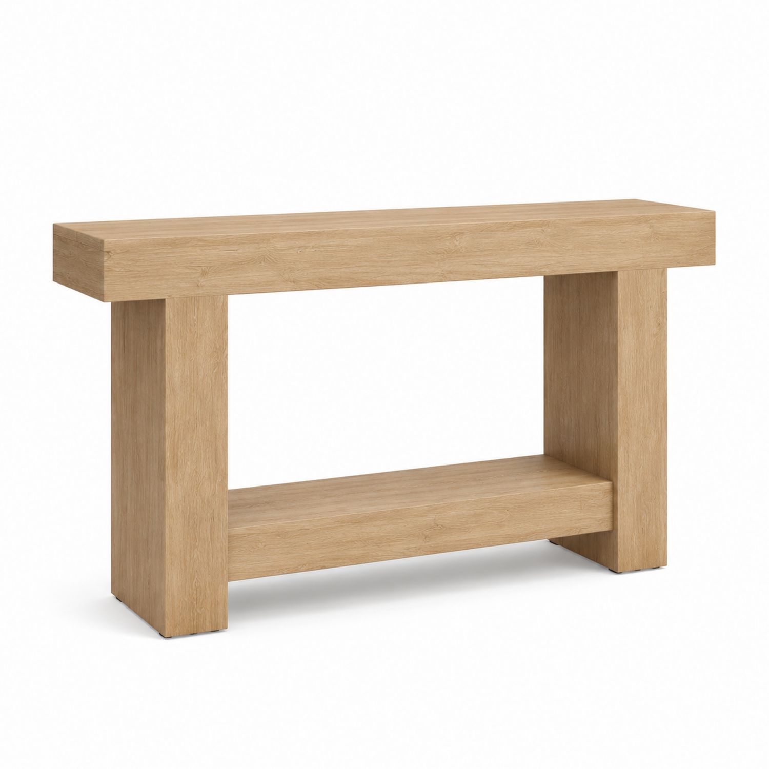 Konsola prostokątna z drewna dębowego 120x35x75 cm-Casavivarte