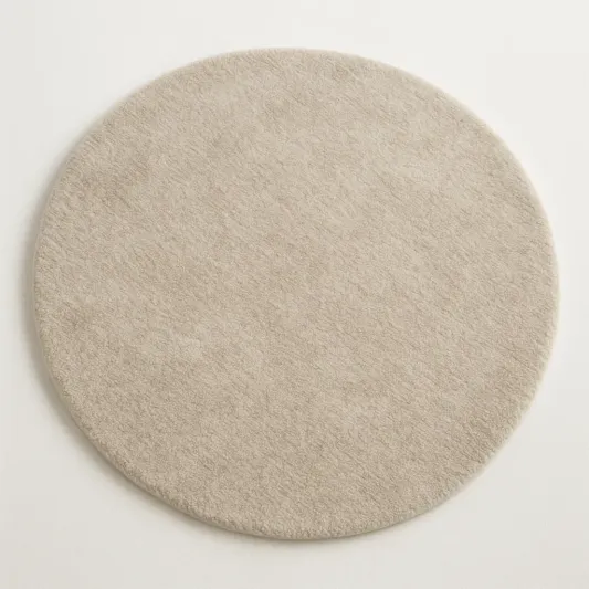 Runder Teppich aus Wolle 150 cm Beige-kormelvia