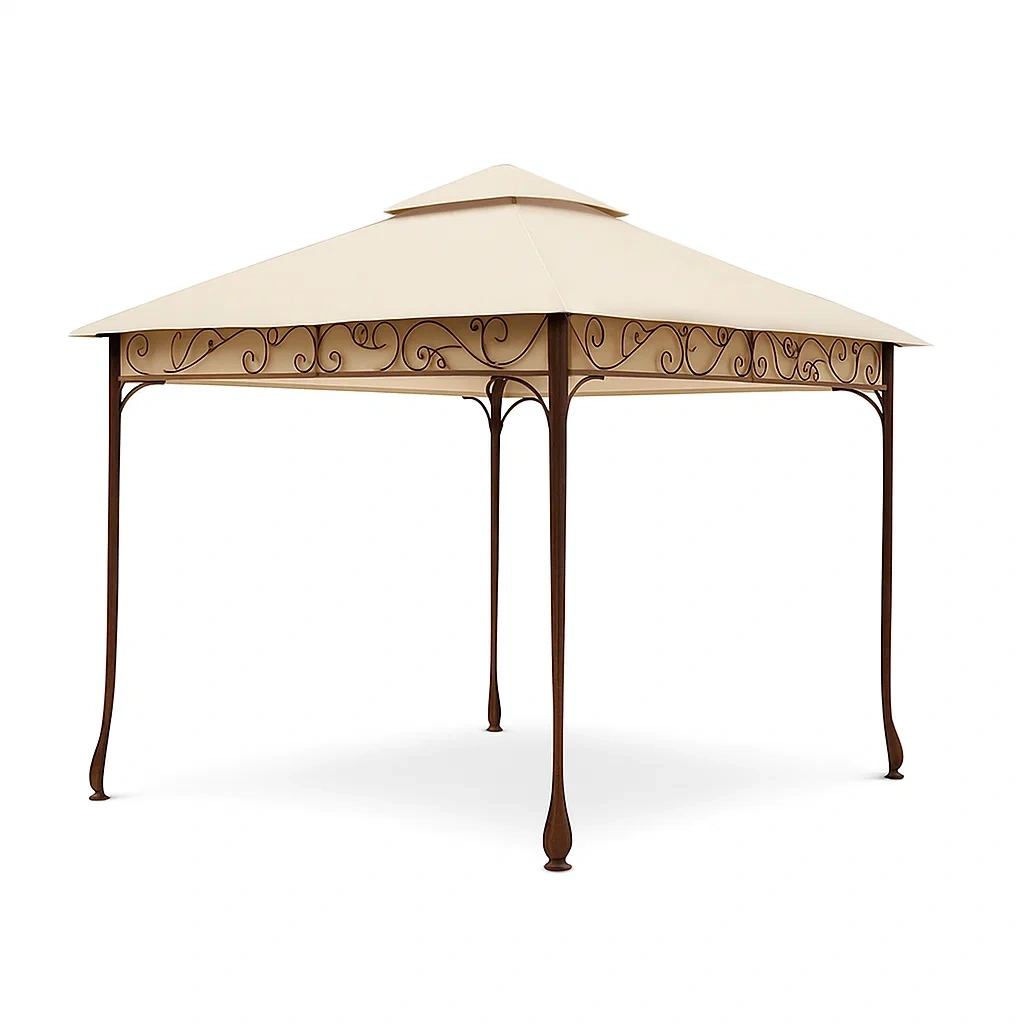Metall-Pavillon Beige 3x3m-livzexa