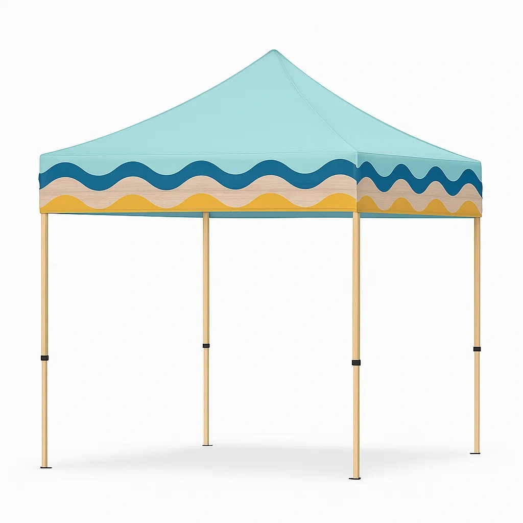 Faltpavillon 3x3m Polyester Aluminiumrahmen Türkis/Gelb-livzexa