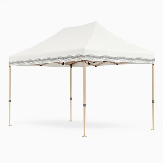 Faltbarer Pavillon Stahl Polyester Weiß 300x300cm-livzexa