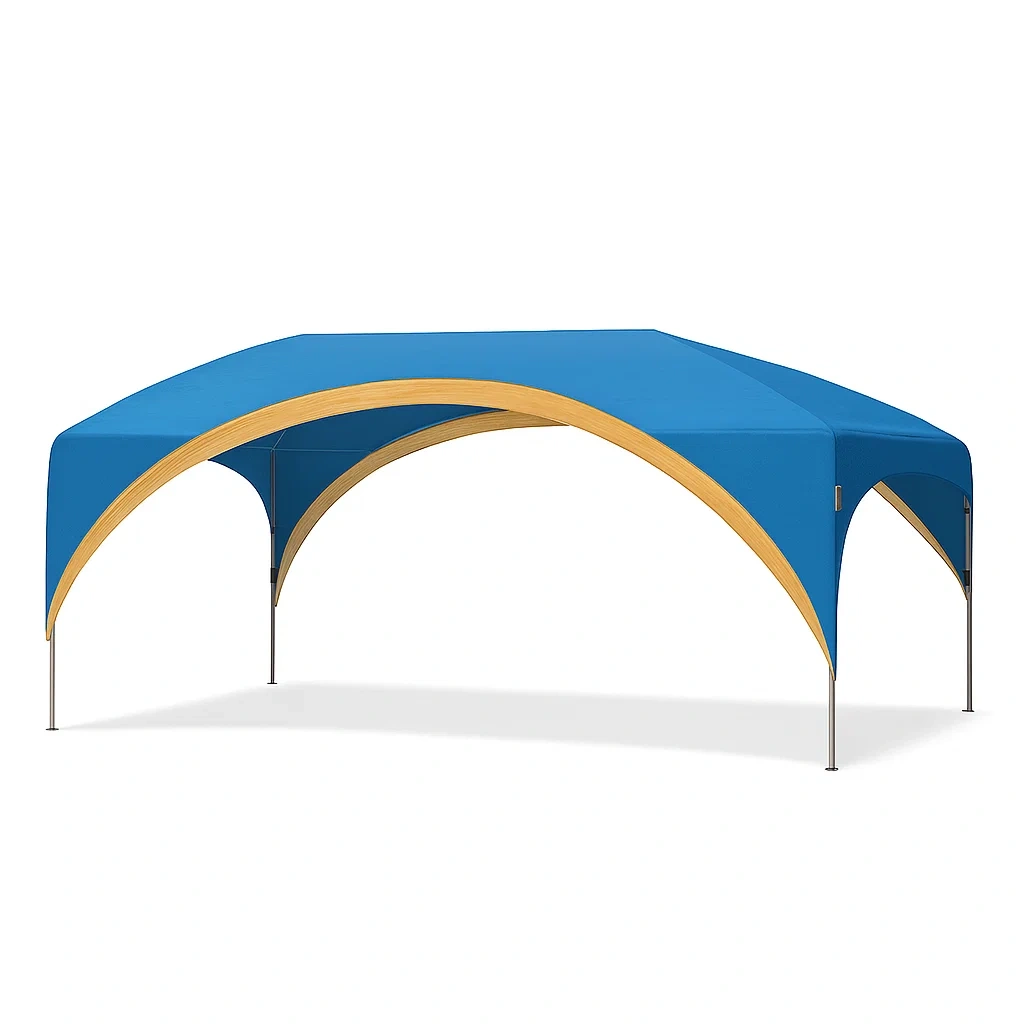 Gartenpavillon Zelt Blau Polyester 500x375x250 cm-livzexa