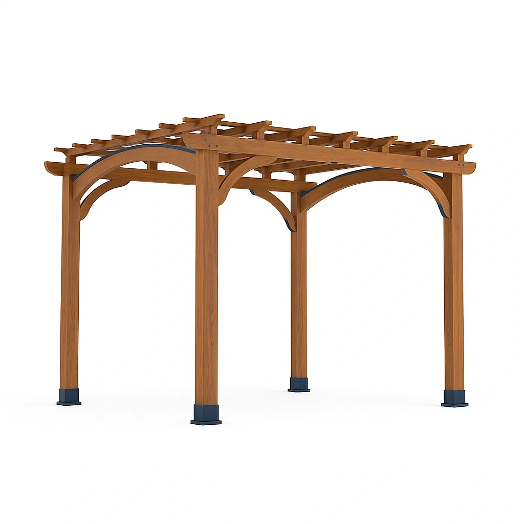Holzpergola aus Lärchenholz 300x300x240 cm-livzexa