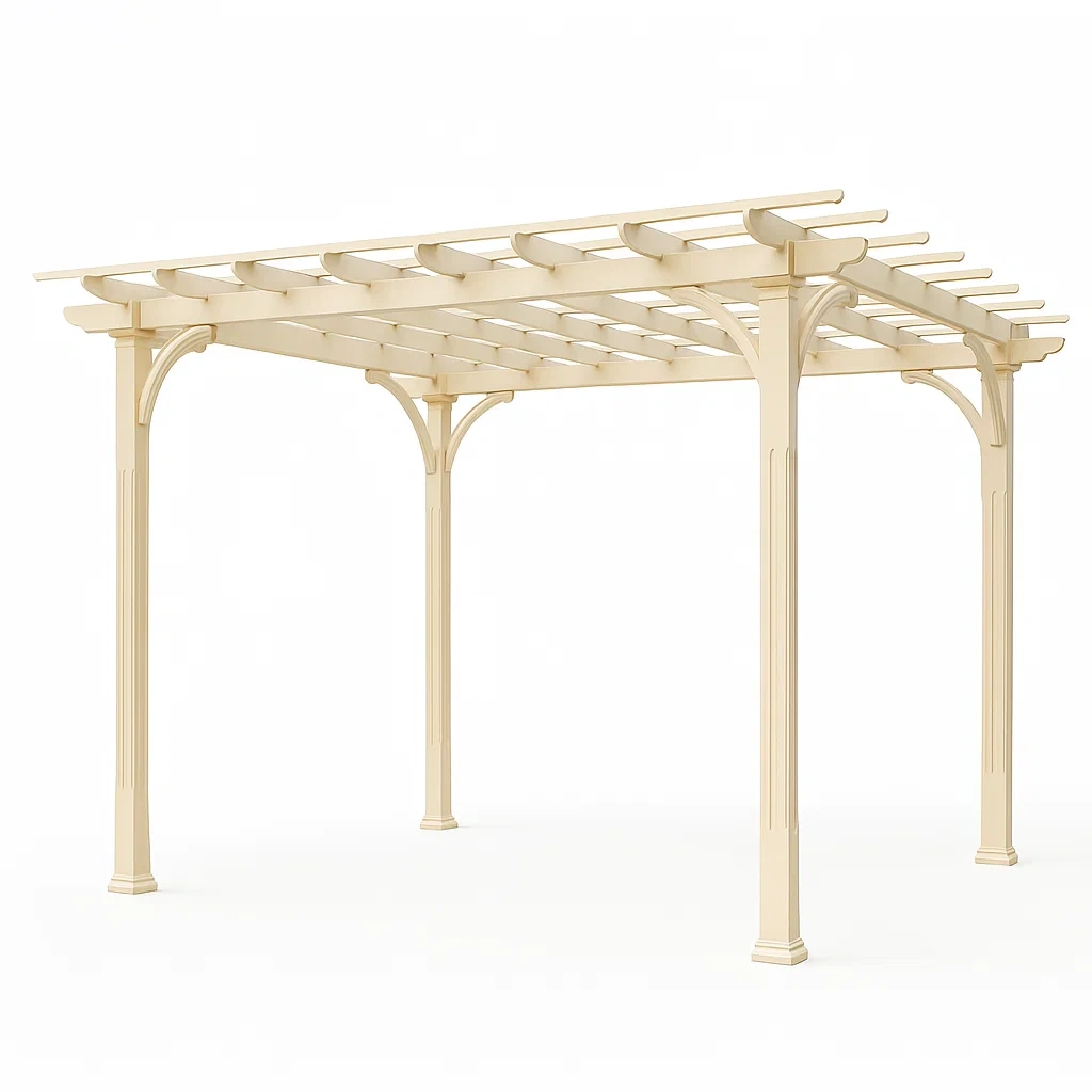 Pergola aus Holz Creme 300x400 cm-livzexa