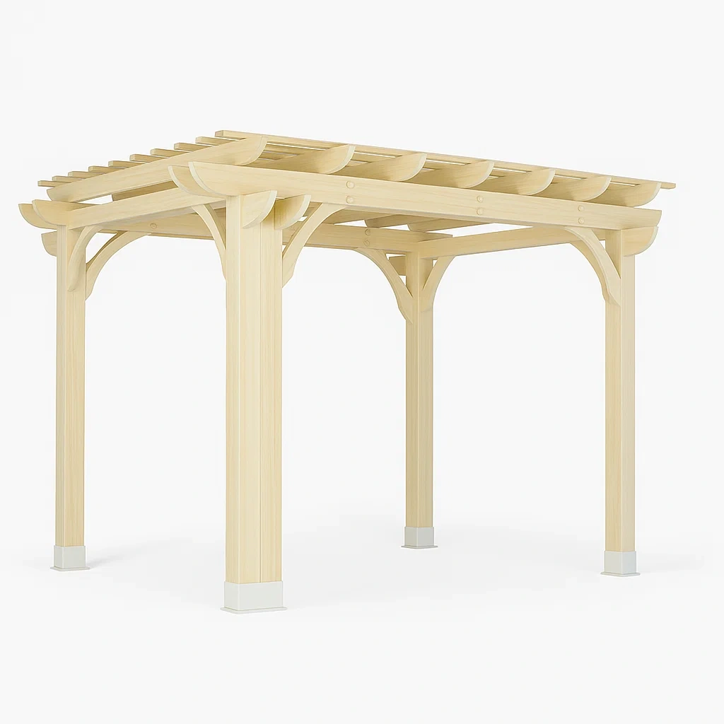 Holz Gartenpergola Natur 300x300x220 cm-livzexa