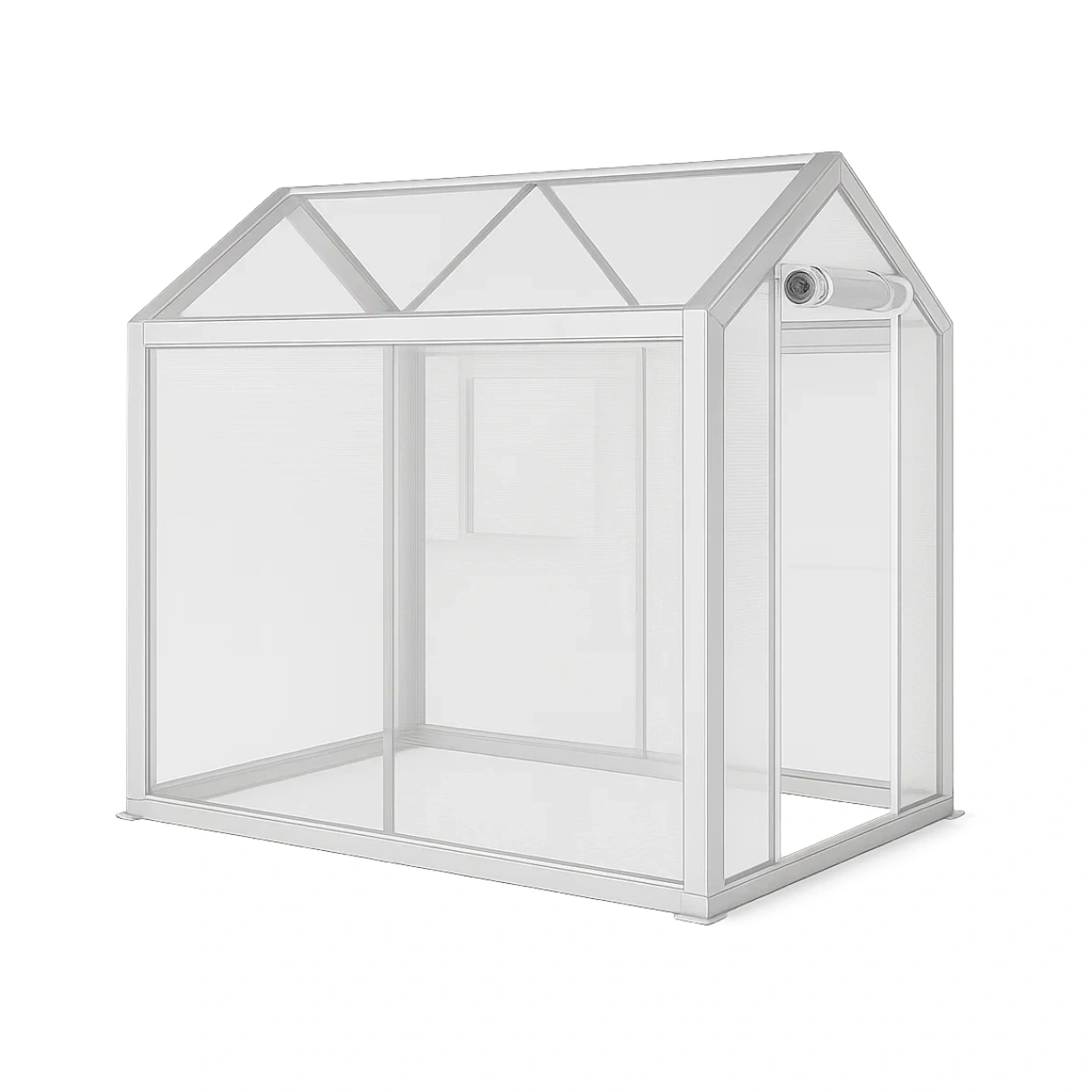 Gewächshaus aus Aluminium mit Polycarbonatplatten 190x120x195 cm-livzexa