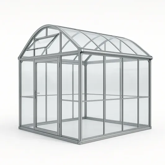 Gewächshaus Metallrahmen Sicherheitsglas 250x200x210cm-livzexa