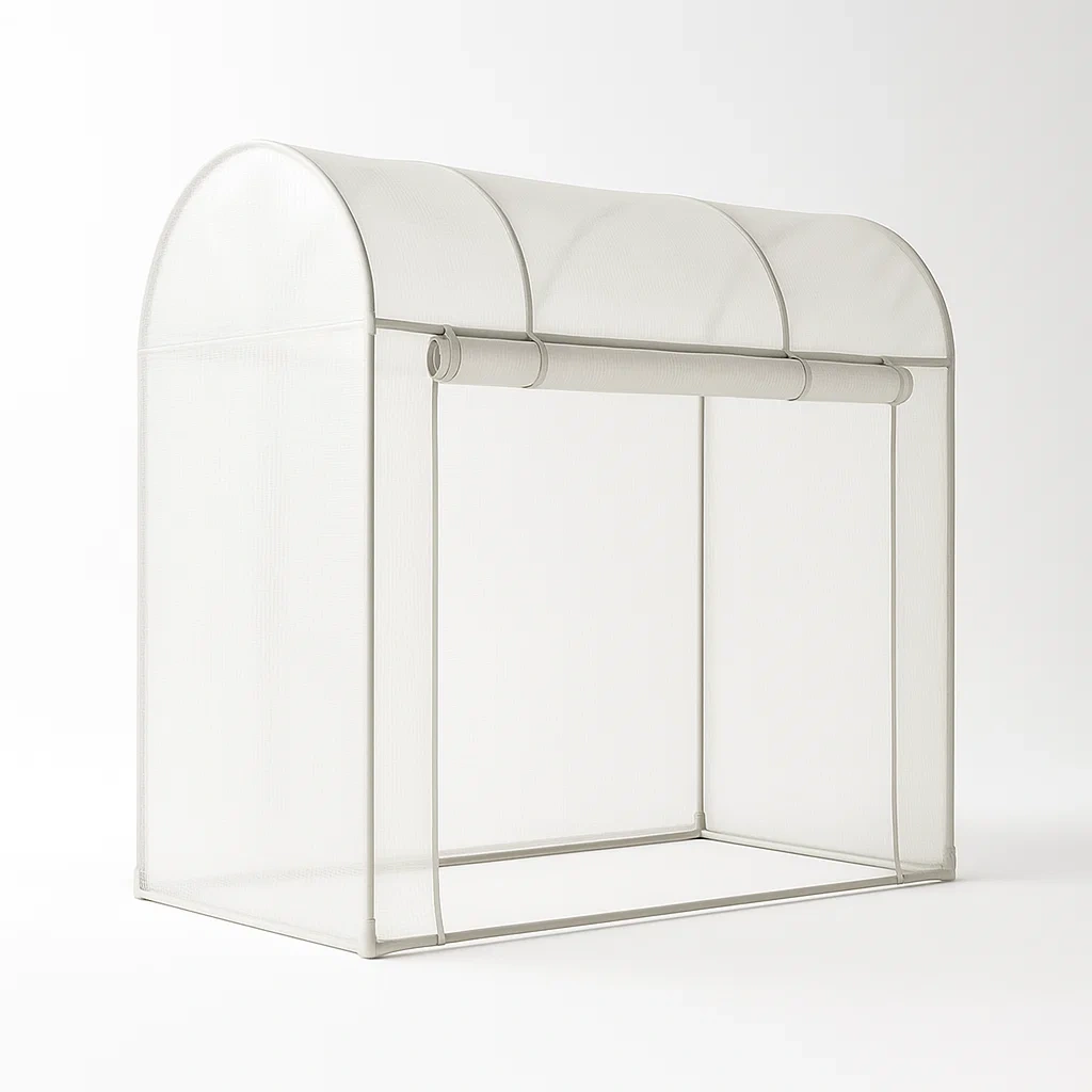Gewächshaus Stahlrahmen Transparentes PVC 100x50x150 cm-livzexa