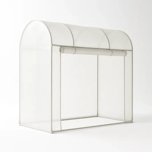 Gewächshaus Stahlrahmen Transparentes PVC 100x50x150 cm-livzexa