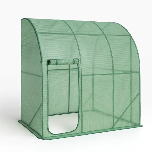 Gewächshaus PVC Grün 143cm x 215cm x 143cm-livzexa