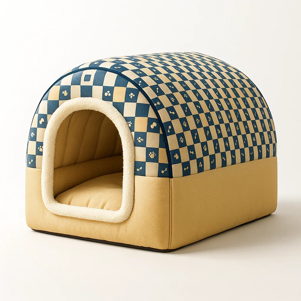 Haustierbett Iglo Baumwolle Polyester 50x40x40cm-livzexa