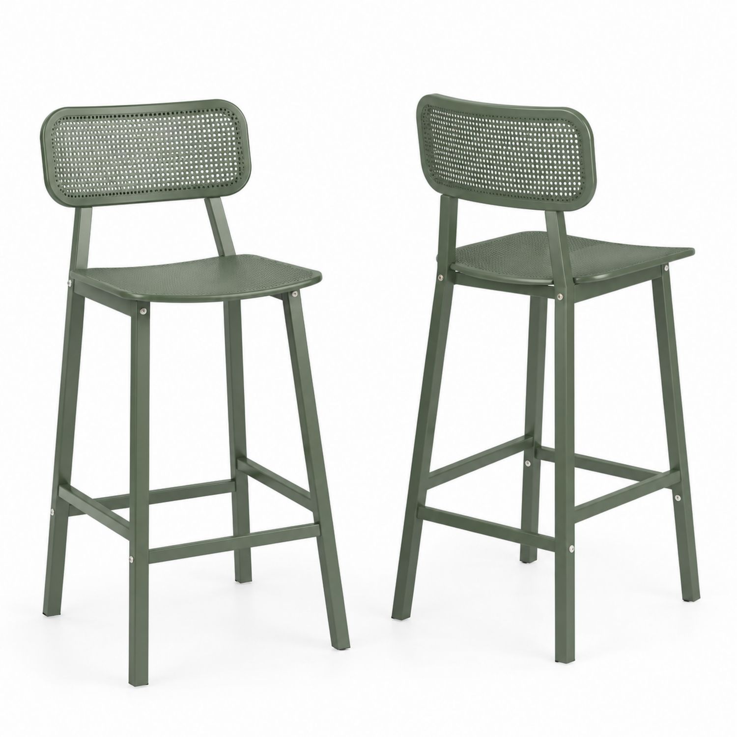 Metall Barhocker Set Grün 100 cm