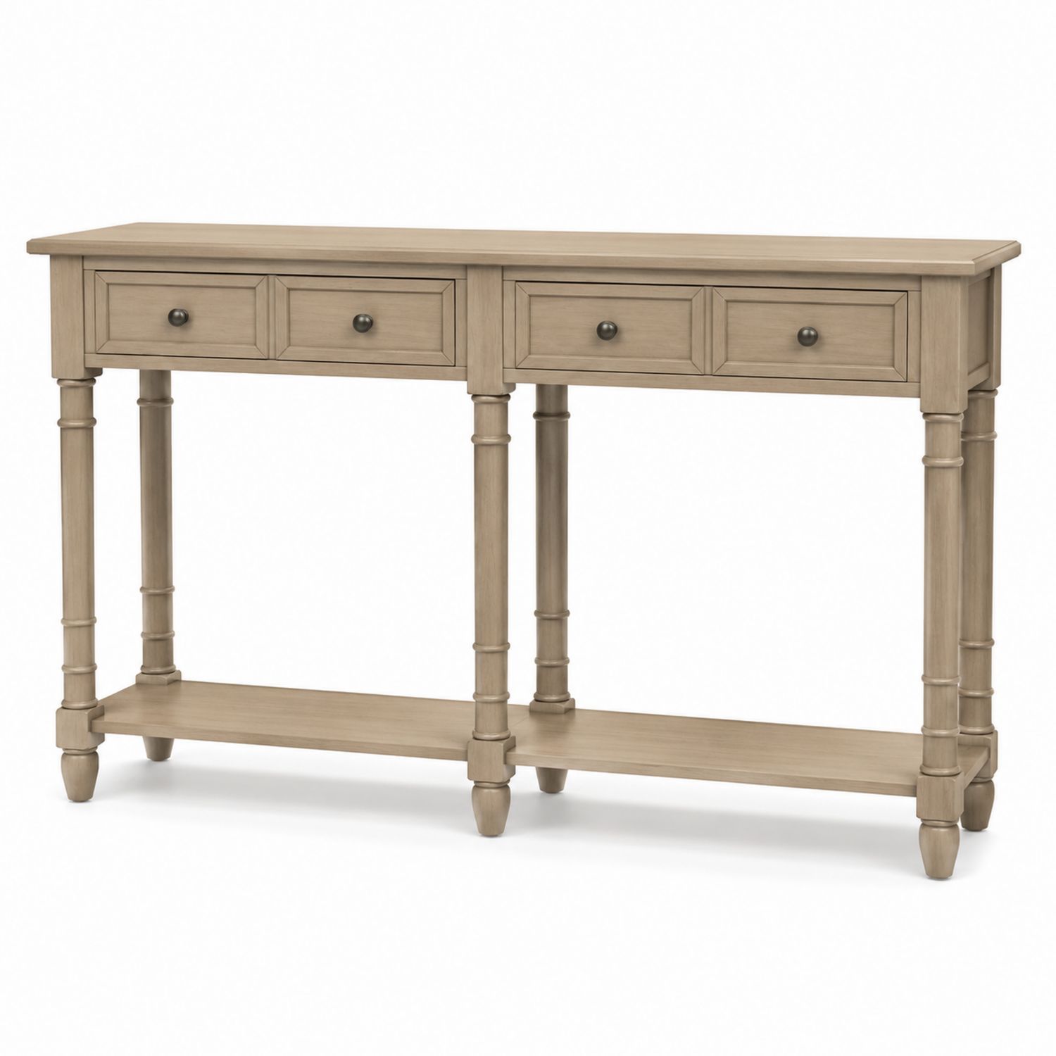 Konsolentisch rechteckig 120x40x80 cm Eichenholz Beige