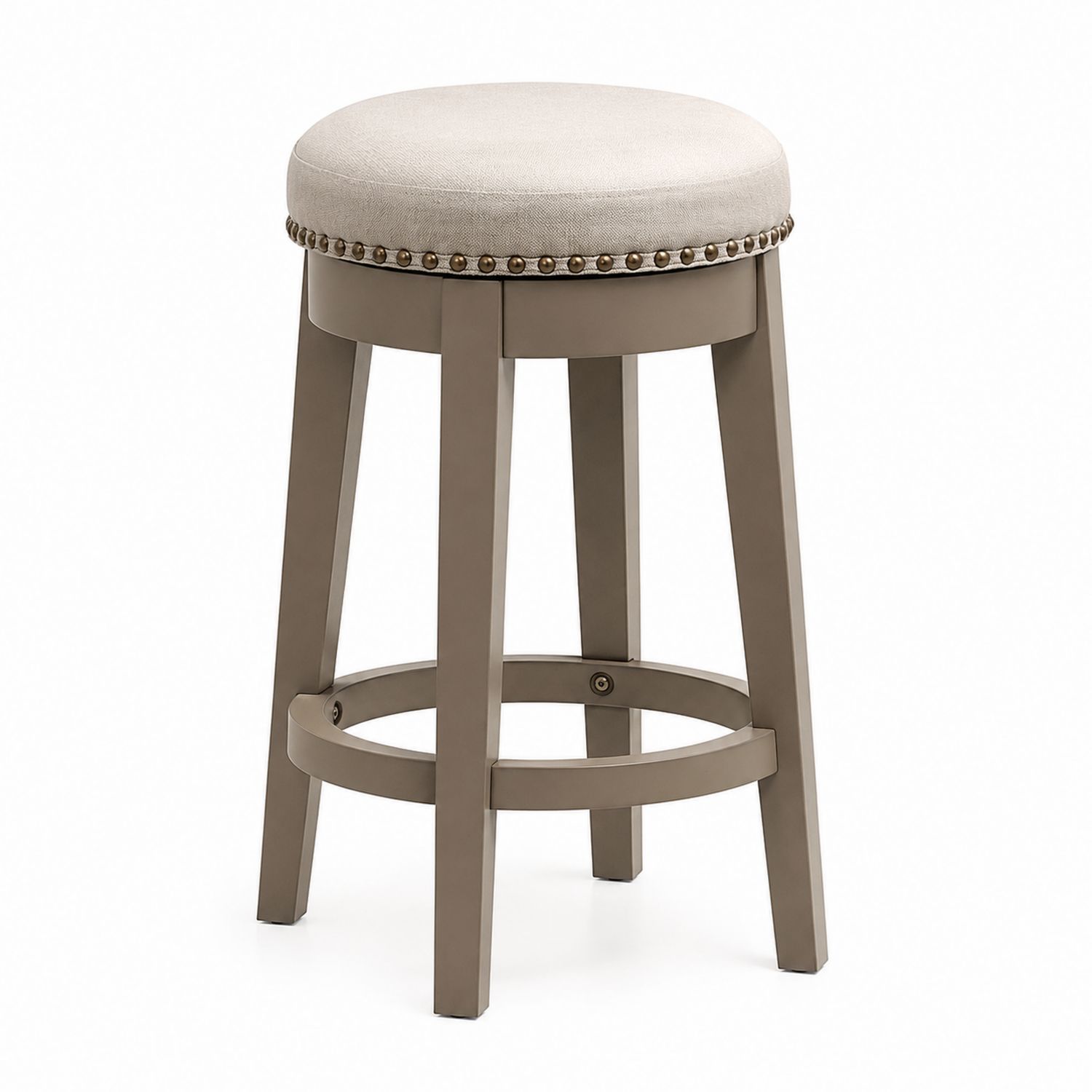 Barhocker gepolstert Stahl Beige