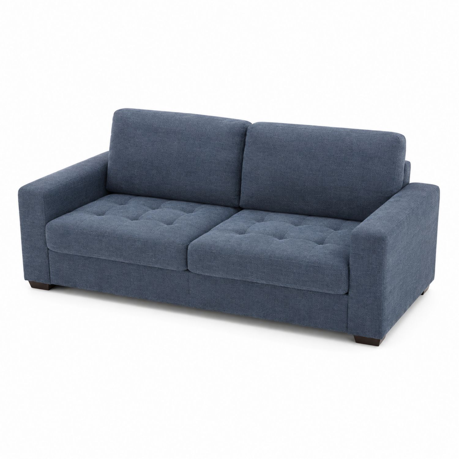 Sofa trzyosobowa z tkaniny poliestrowej niebieski
