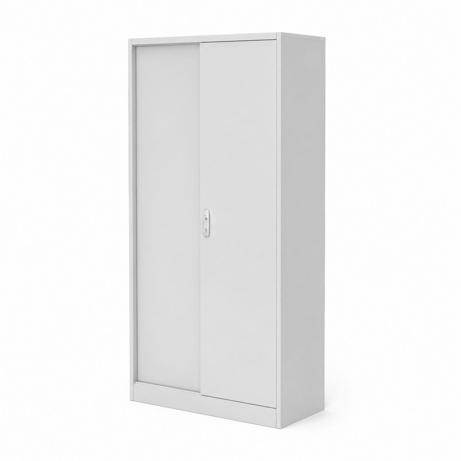 Stalowa szafa z drzwiami przesuwnymi, 180x90x40 cm, Biały
