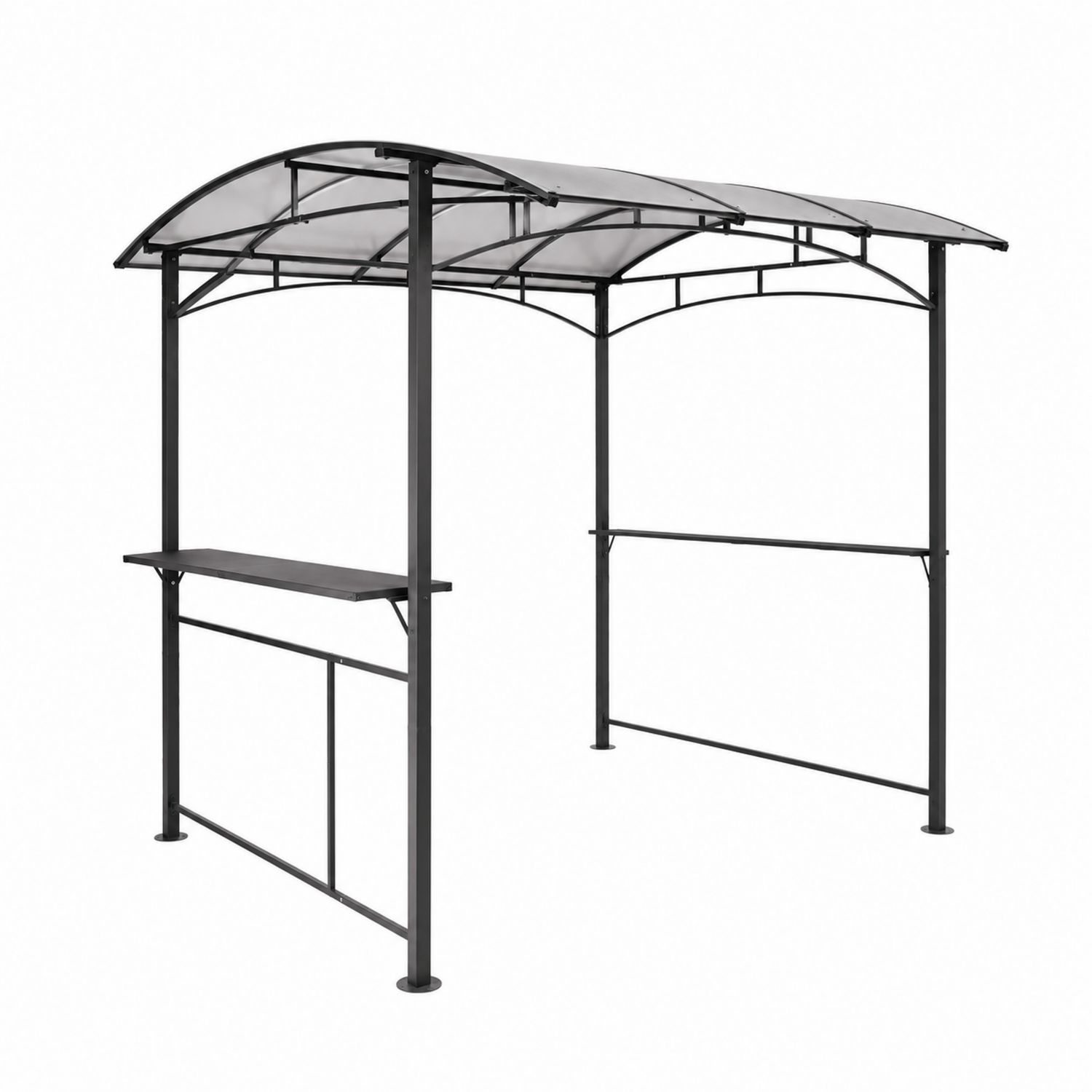 Altana ogrodowa z poliwęglanu i stali 250x150x230 cm Czarny