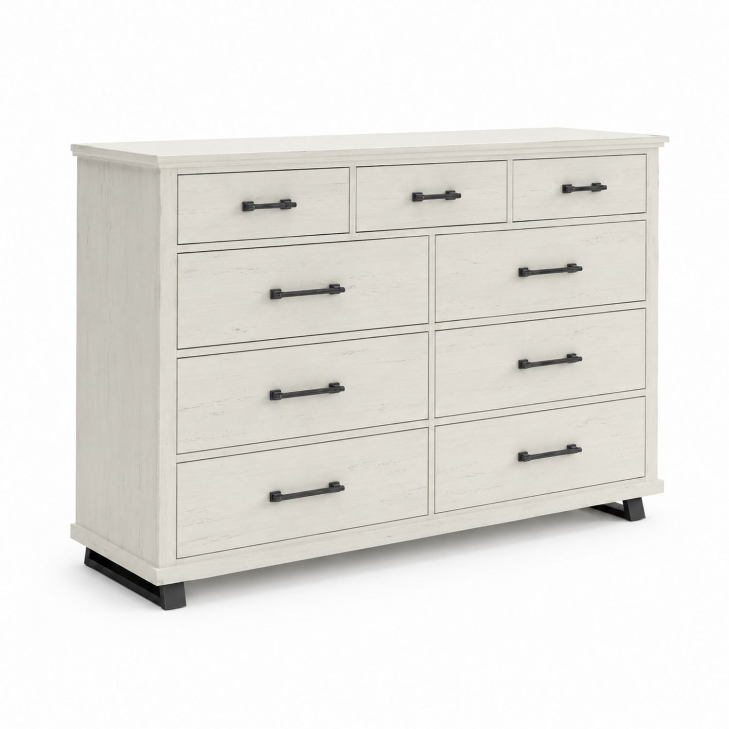 Komoda z 9 Szufladami z Płyty MDF Biała